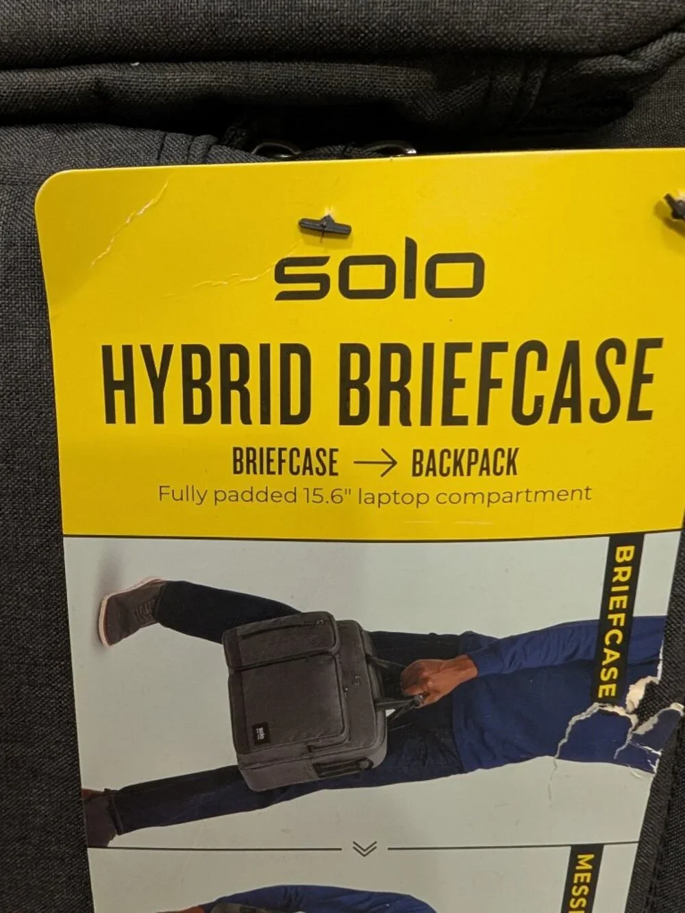 NWT Solo New York Duane Hybrid Briefcase Backpack Grey